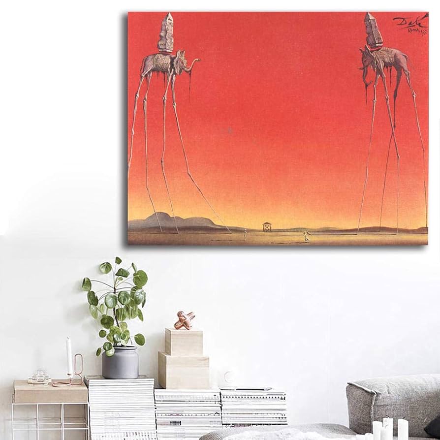 Amazon.co.jp: サルバドール・ダリ絵画版画複数サイズ帆布寝室